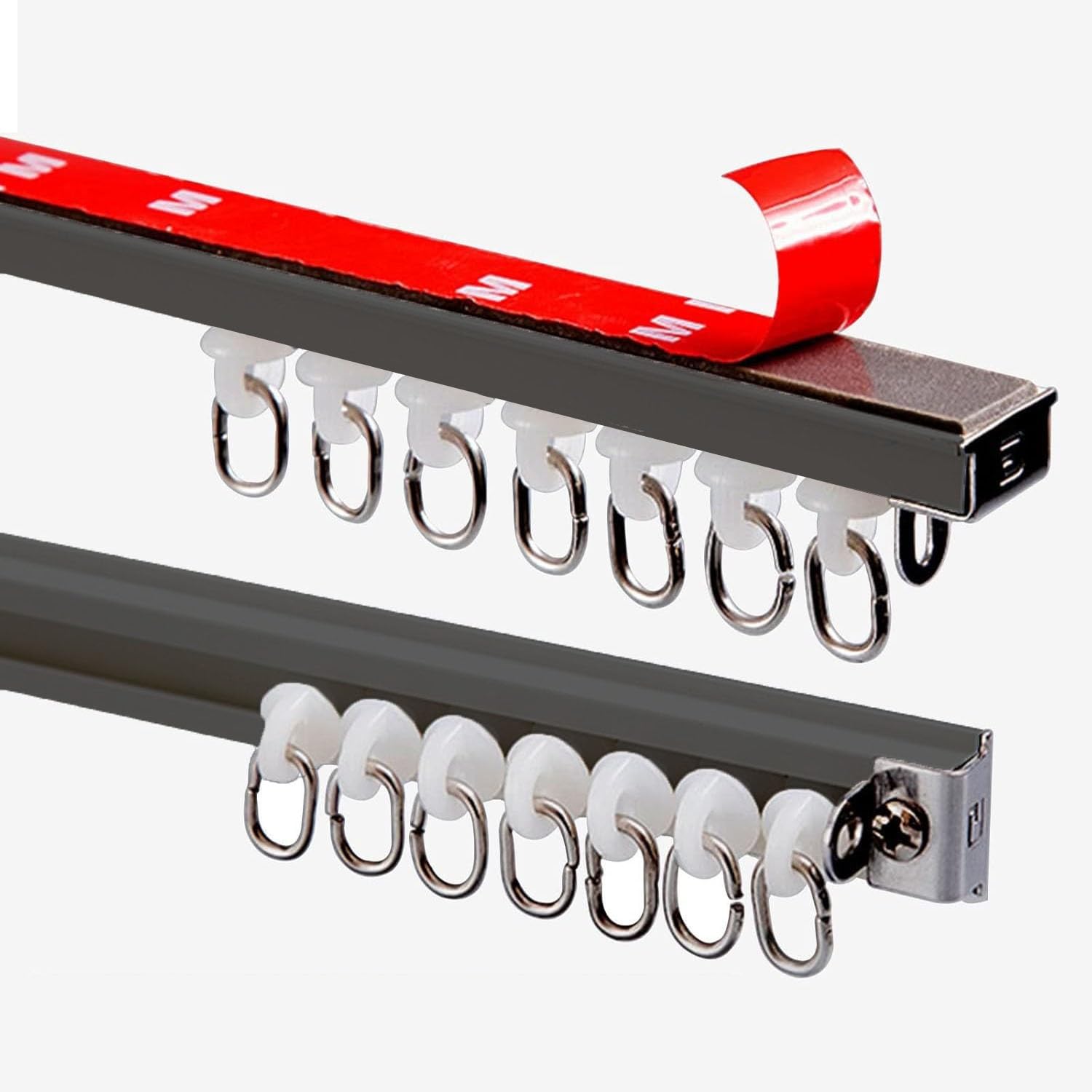 Tringle à rideau autocollante en aluminium – Fixation au plafond ou au mur, réglable de 50 à 250 cm, parfaite pour le salon, la chambre à coucher, les séparateurs de pièce, tringle à rideau et système