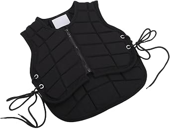 GLOGLOW Gardening Supplies Front Zipper Closure Padded Equestrian Vest with Adjustable Side Strings, for Young Riders Protective Gear Kids Horse Riding Vest, Kids Horse Riding CM