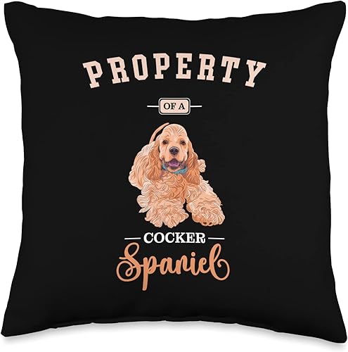 Cocker Spaniel Mom and Cocker Spaniel Dad Cocker Spaniel - Almohada de 16 x 16 pulgadas, multicolor
