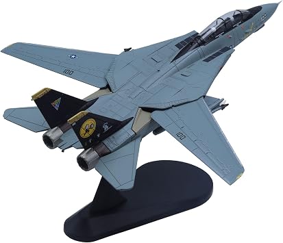 US Navy F-14 F-14D Tomcat Skeleton Fighter Plane Model 1/100 Diecast Military Airplane Models