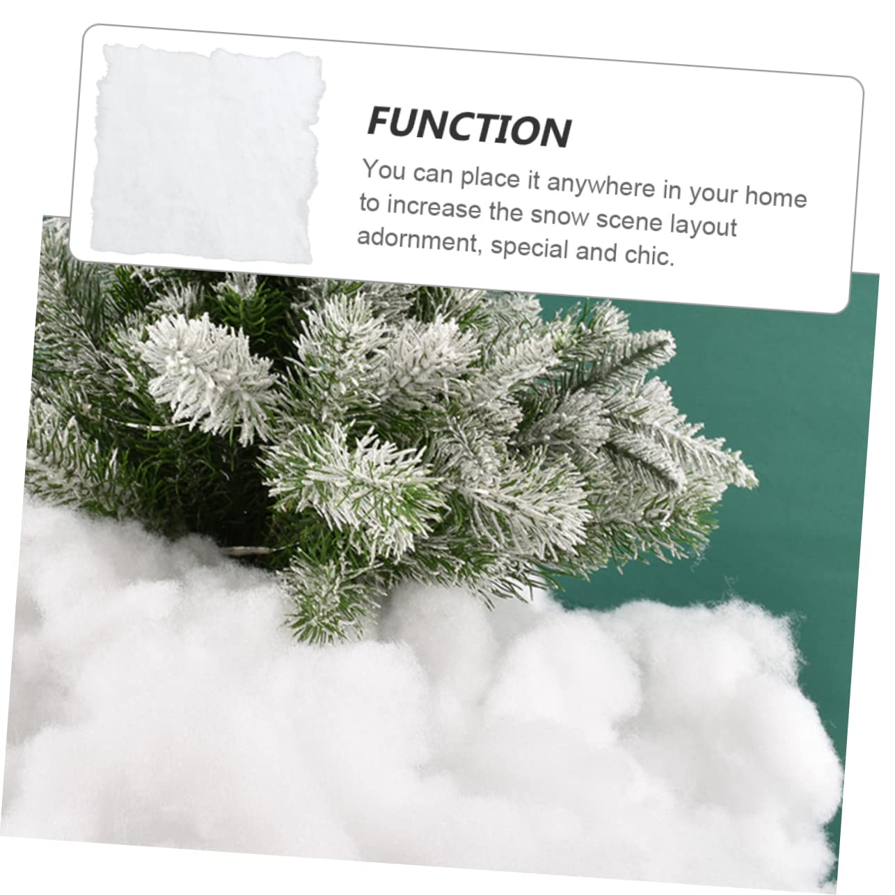 Amosfun 5Pcs Couverture De Neige Flocons De Neige Décorations Flocons De Neige Paillettes Lunettes De Noël Décoration De Neige Village De Noël Accessoires Neige Artificielle