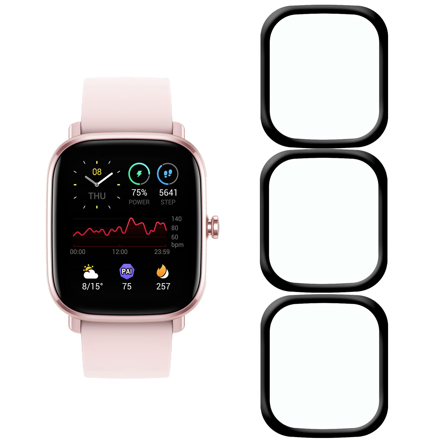 Pellicola Salvaschermo Per Amazfit GTS 2 Mini E BIP U - Pack Da 6 - Foto 9