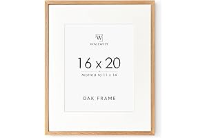 Captivating 16x20 Photo Frames: Solid Oak with Mat
