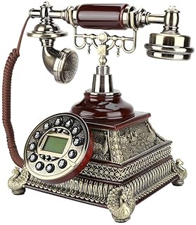Wendry Corded Telephones, Upgrade Edition Pearl White European Vintage Antique Telephone, FSK and DTME Caller ID Antique Telephones Landline, Antique Telephones