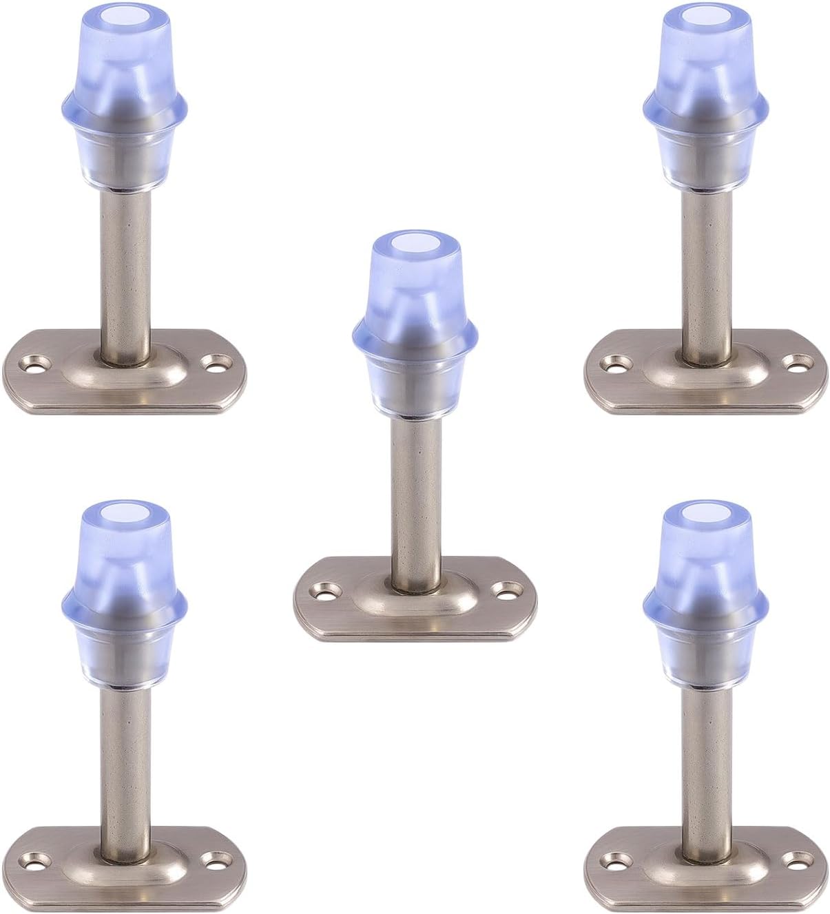 Kapı Stoperi 5 ADET Tamponu Gümüş Krom 8 cm Metal Kapı Durdurucu Tutucu Kapı Altı Üstü Kolu Stopu