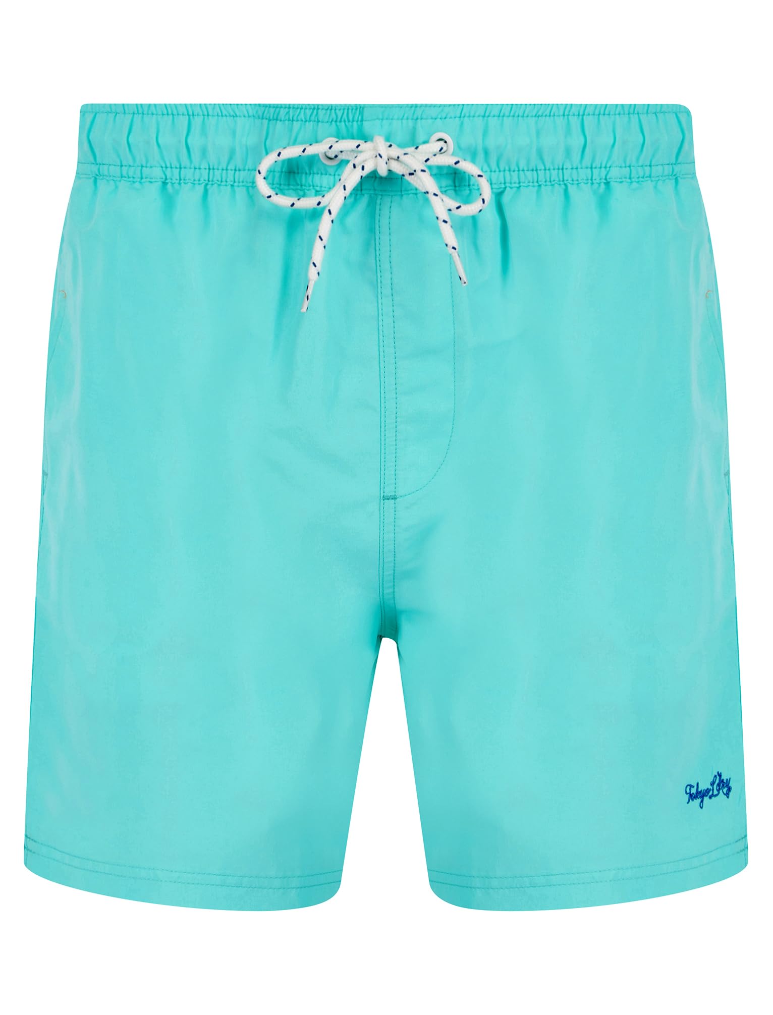 Tokyo Laundry Men's Namaste 3 - Blue Radiance Quick Dry Microfibre Twill Swim Shorts With Pockets And Mesh Brief Lining