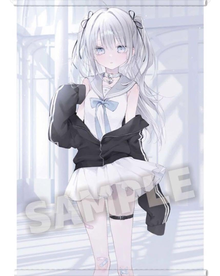 Amazon.co.jp: ましろしき みくろ タペストリー ?? 水色 グッズ ましろ