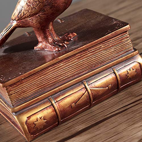 Book Ends Creative Bird Bookend Desktop Decoration,Statues Gifts For Kids Student School Library Study Home Office Decorative Gifts,Brown Gift #TOP2