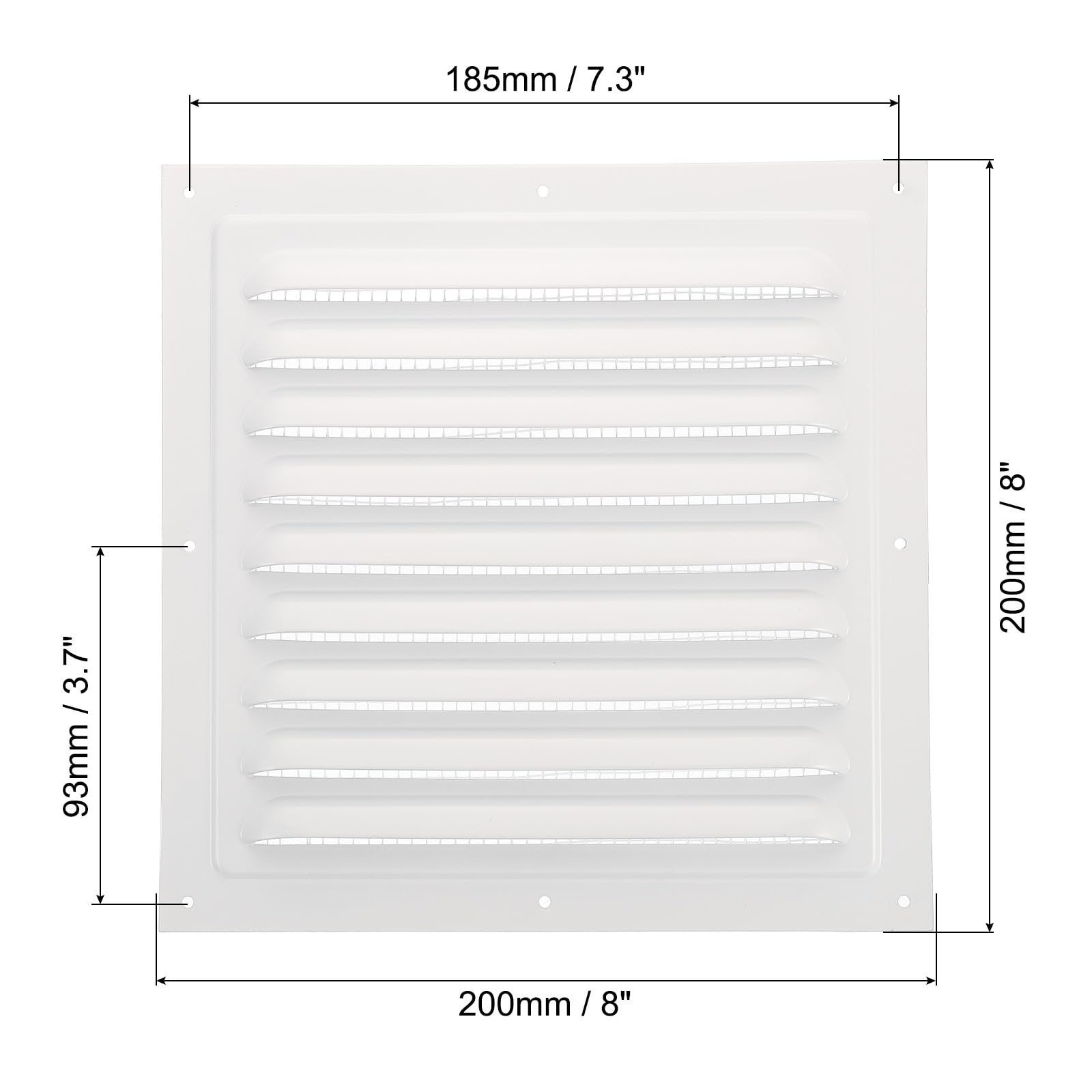 PATIKIL 8"x8" Aluminum Gable Vent - Image 2