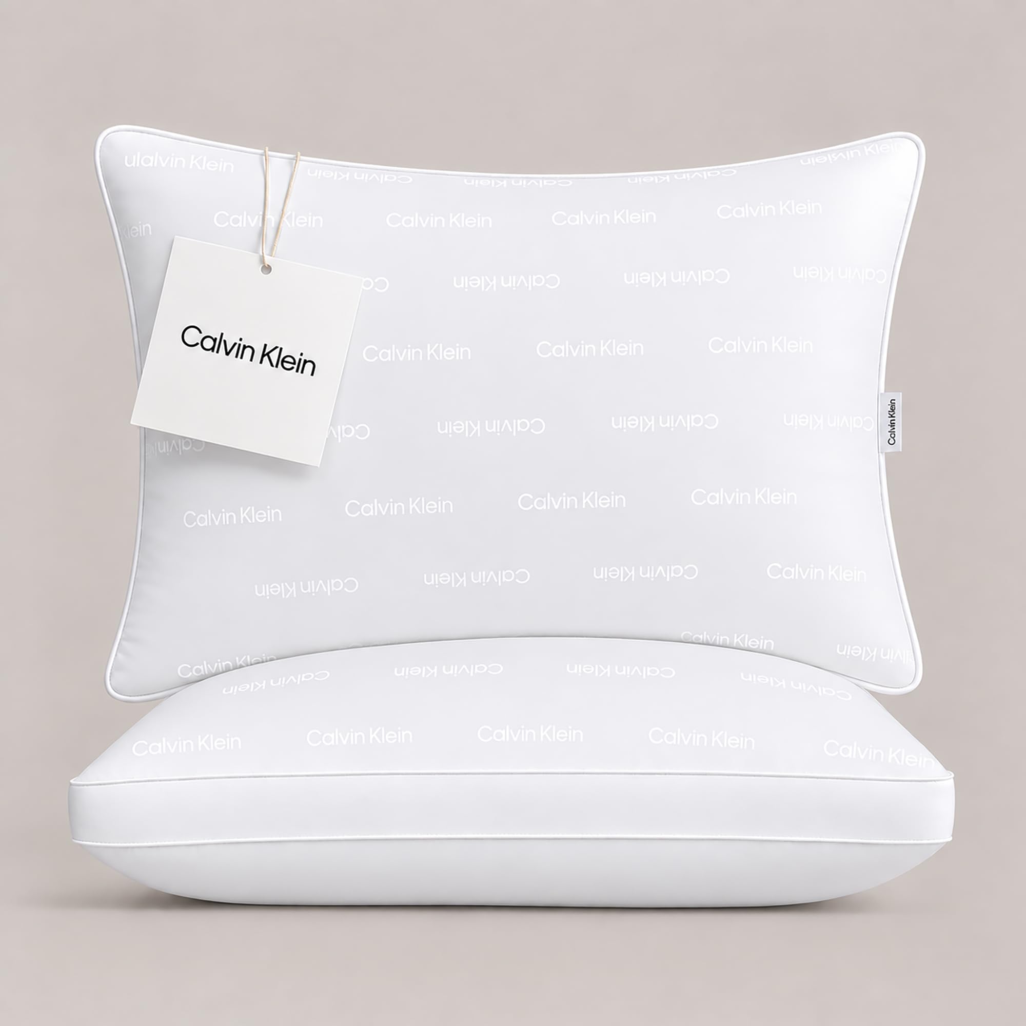 Calvin Klein Luxury Hotel Pillows Queen Size Set of 2 Medium Soft