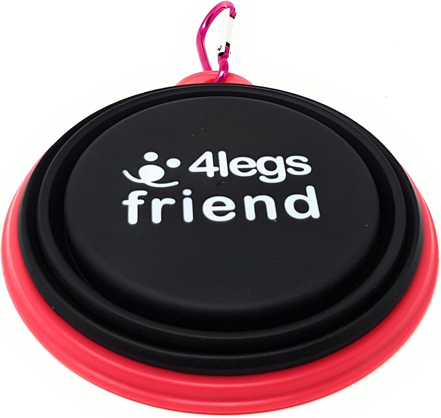 4LegsFriend Set of 2 Collapsible Pet Bowls with Carabiner Clips | BPA Free Food Grade Silicon 2 Pc Dog and Cat Expandable Travel Bowls |…