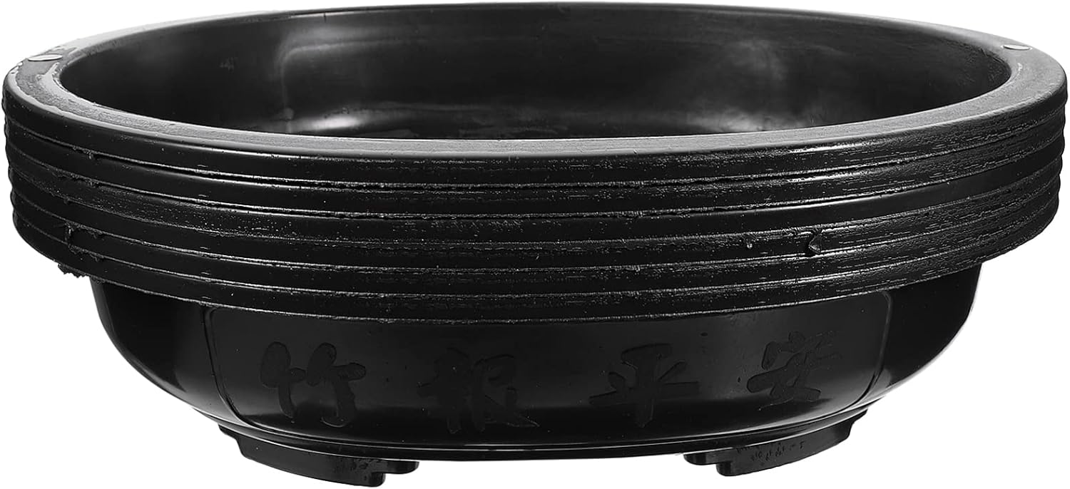 GANAZONO Bonsai Pot 6PCS Bonsai Training Pots Oval Plant Container Deep