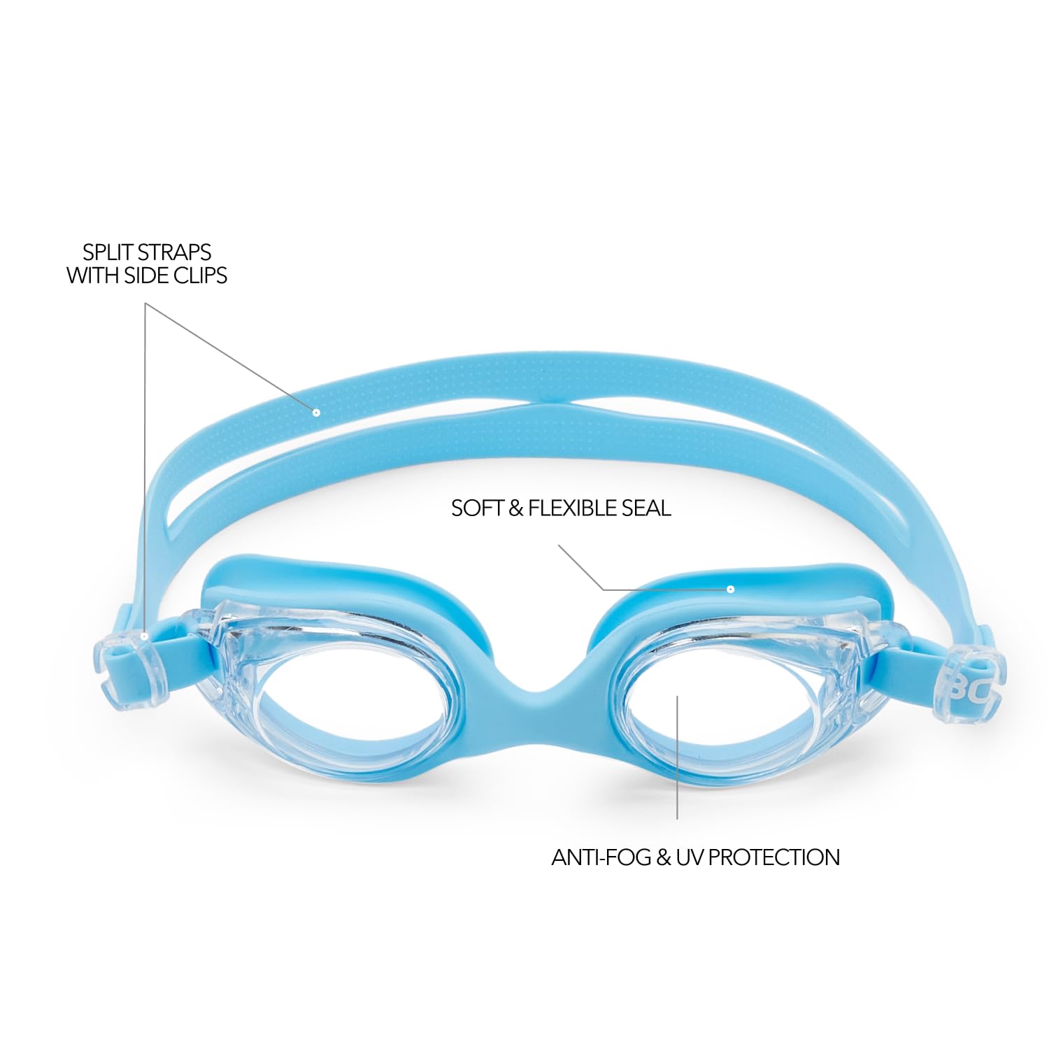 Boldfit Swimming Goggles for Kids, Boys With Adjustable Strap Goggles for Swimming, Swimming Goggles for Girls Air Tight Swim Goggles for Kids, Swim Goggles - Blue 1