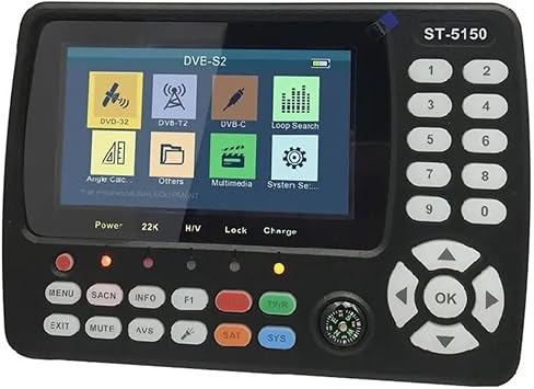 XB-For ST5150 DVB-S2/T2/C コンボファインダー衛星信号メーター H.265 MPEG-4 16APSK Satfinder TV レシーバー アンテナレベルチェッカー