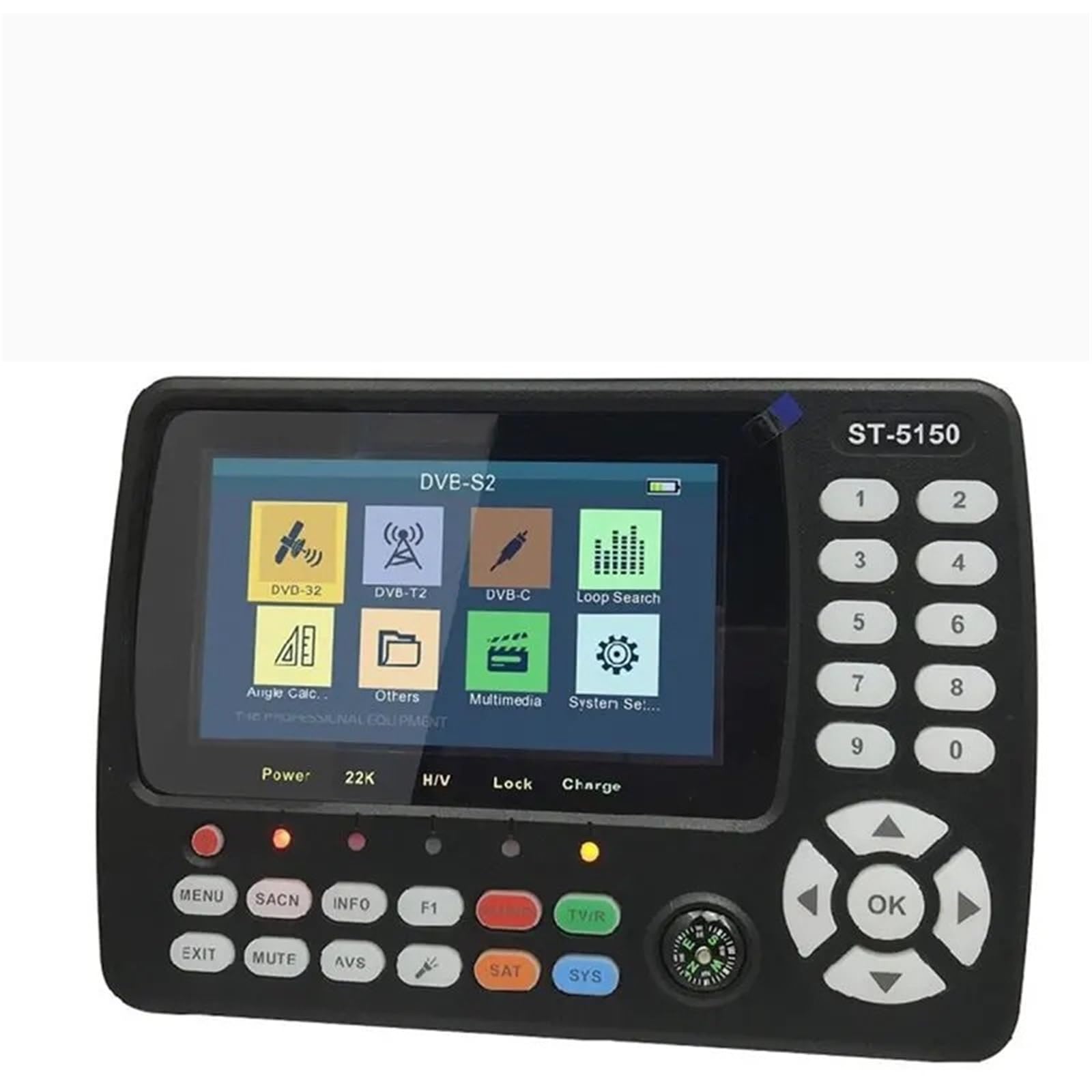 Buscador de señal satelital, XB-para ST5150 DVB-S2/T2/C Combo Finder Medidor De Señal Satelital H.265 MPEG-4 16APSK Satfinder Receptor TV