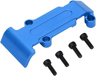 RC Skid Plate,Metal Rear Skid Plate Replacement Upgrade Parts Compatible with Traxxas E Revo VXL 1/16 RC Car (Blue)