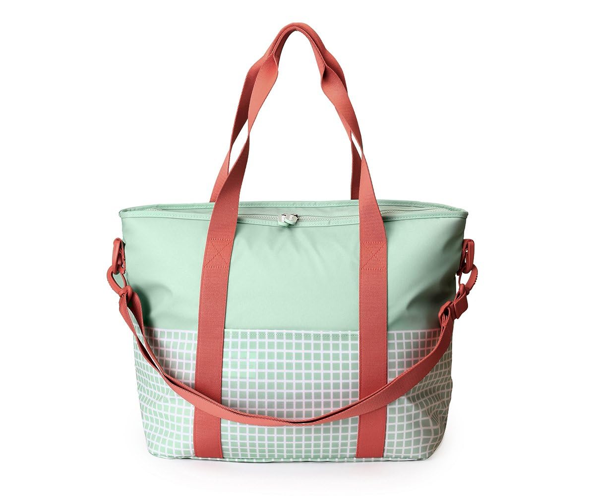 Bolsa Térmica Isotérmica | Bolso Nevera Grande para Comida y Bebidas | Bolsa Porta Alimentos Impermeable con Bandolera Ajustable | Ideal para Picnic, Playa o Trabajo | sage