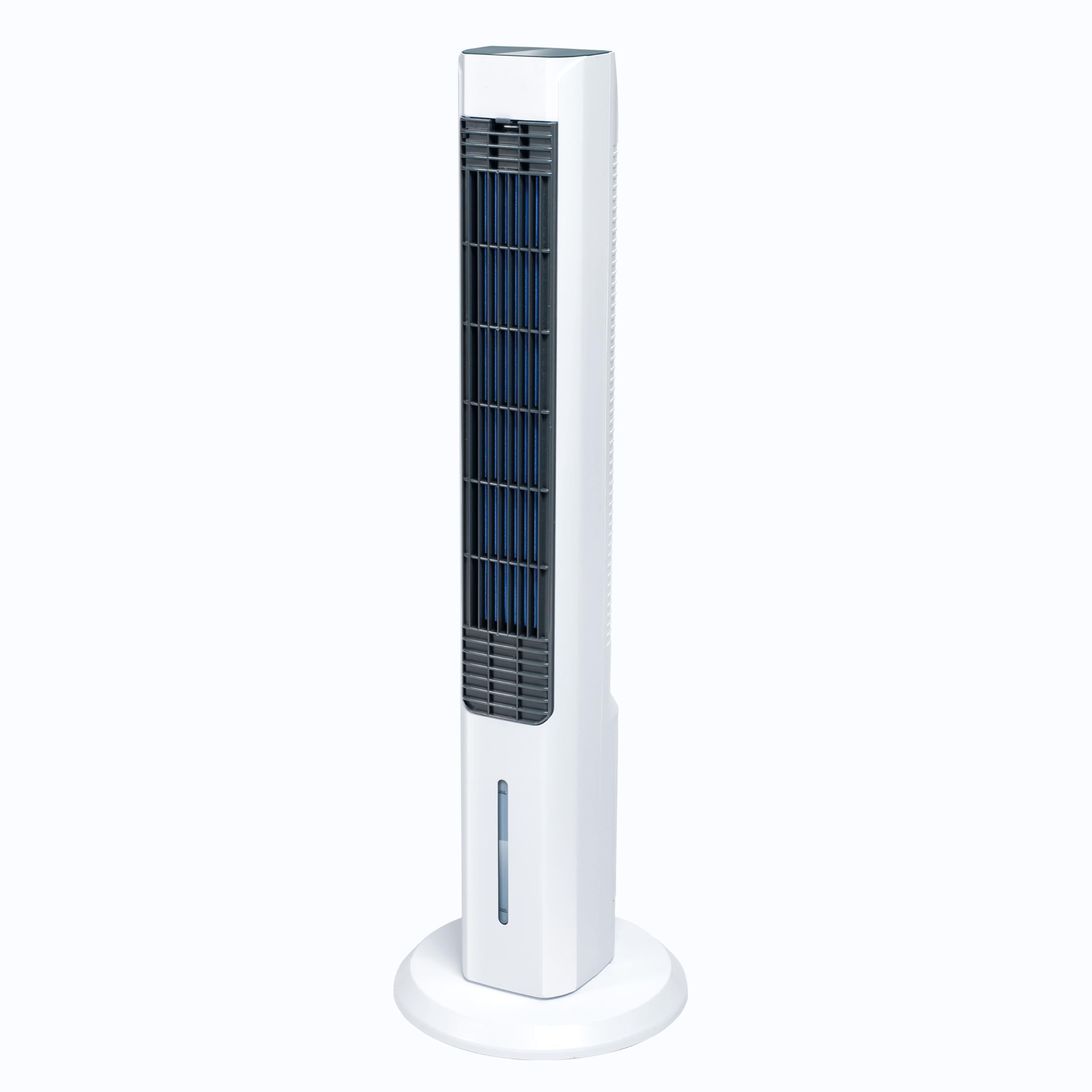 Enfriador Evaporativo de Torre 4 en 1 – Enfriador, Ventilador sin Aspas, Humidificador y Aromatizador, Bajo Consumo 55W, 66dB. Versátil, compacto y portátil. Sin Instalación.