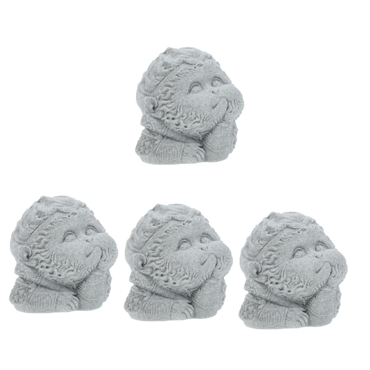 PRETYZOOM 4 Piezas Accesorios de Acuario Mini pequeñas estatuillas decoración del hogar Artificial Buda pequeña decoración del Acuario Decoraciones de Acuario Adorno de Acuario Arenisca Azul