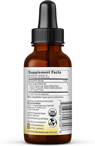 Miniatura 2 de Extracto líquido de apoyo para el sueño para niños apoyo natural para el sueño, relajación y descanso, salud intestinal, vegano, manzanilla, hoja de