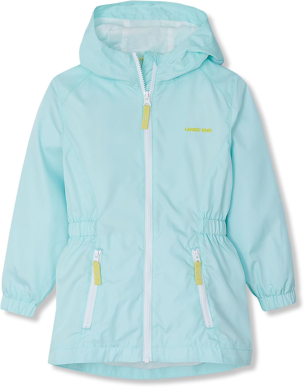 Lands' End Girls Hooded Water Resistant Rain Jacket
