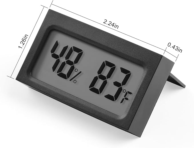 Termómetro higrómetro digital con pantalla LCD 4 unidades miniatura 6