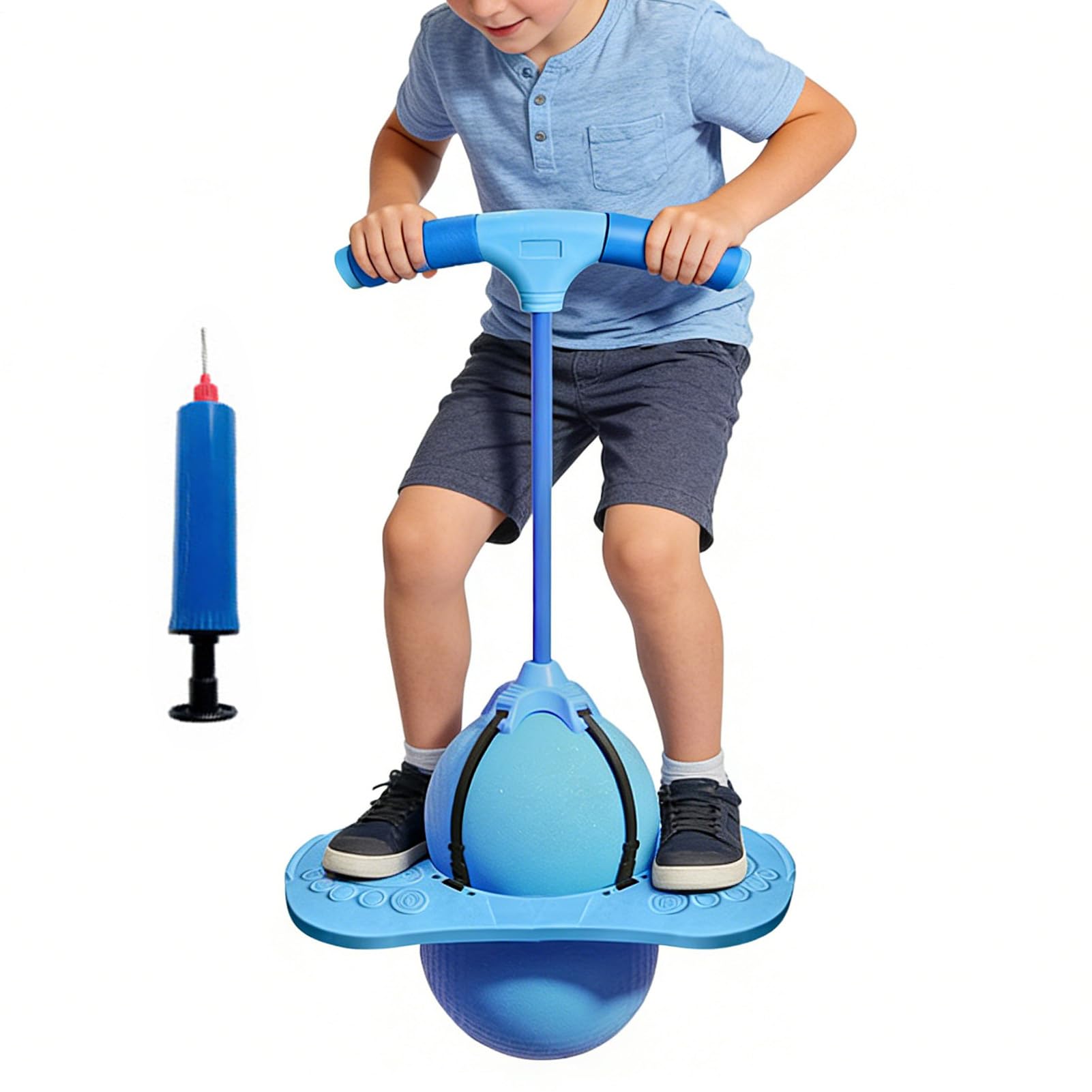 Pelotas saltarinas para niños - Juguete de equilibrio y rebote con asa,Pelota de equilibrio y salto de interior | para adultos, niños, yoga, interior, exterior, preescolar, jardín de infancia, hogar, — view 9