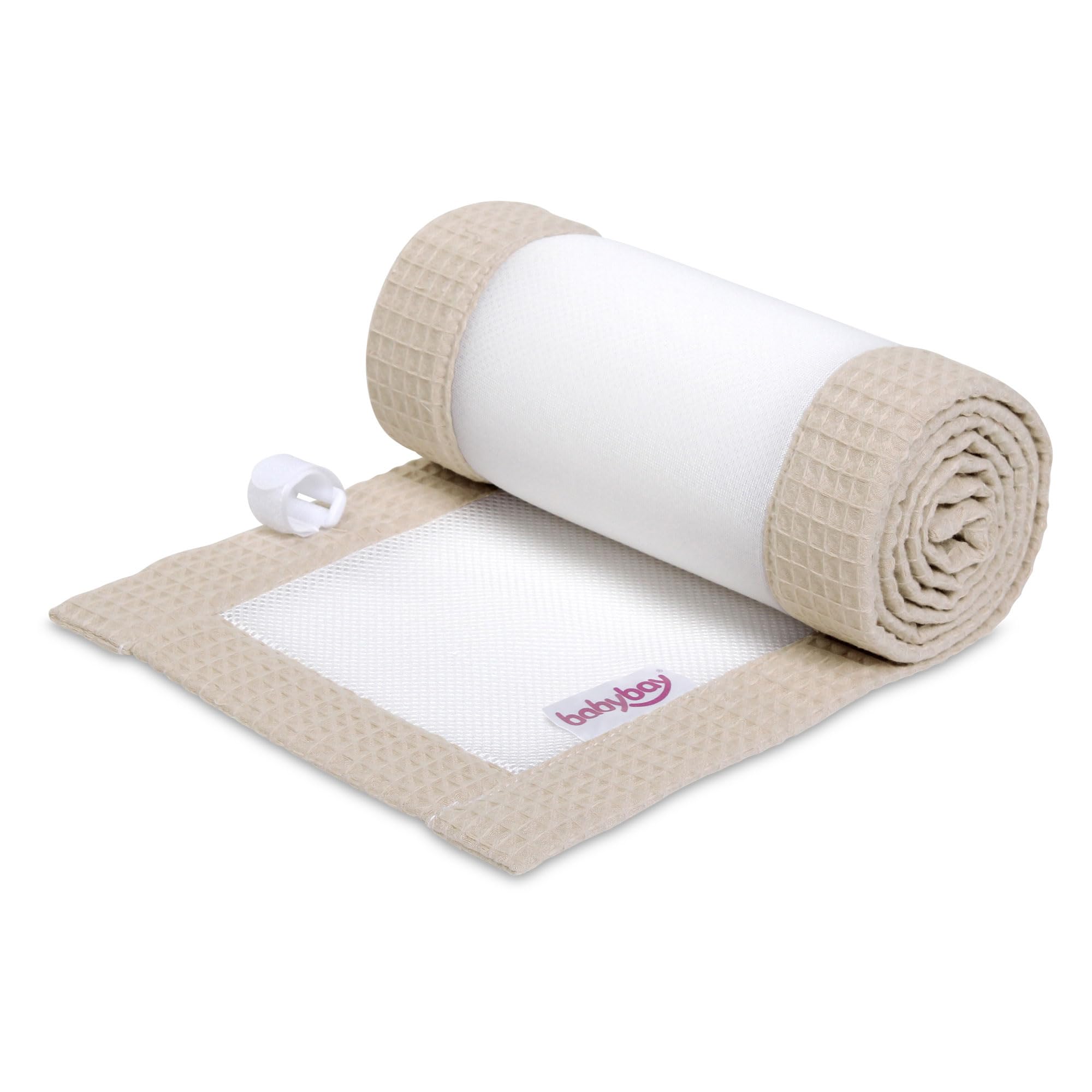 babybay Nestchen 3D Mesh-Waffelpiqué passend für Modell Maxi, Boxspring, Comfort und Comfort Plus, sand