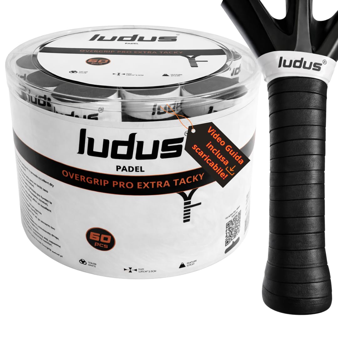 Ludus Overgrip Padel | Extra Tacky Grip Antideslizante y Transpirable | Comfort PRO & Absorción Sudor | Juego de 60 Piezas (60)