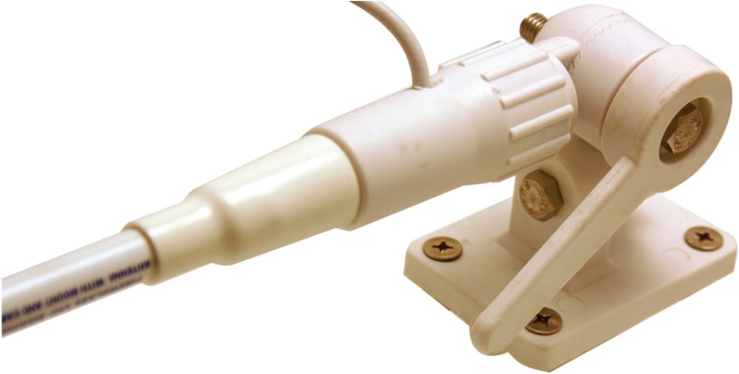 Tram 1610-HC Pretuned VHF 3-dBd-Gain Marine Rachet-Mount 5-Foot Fiberglass Antenna with RG58 Cable and PL-259 Connector