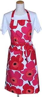 マリメッコ marimekko エプロン ピエニ ウニッコ ホワイト×レッド 64161 001 64161 001 [並行輸入品]
