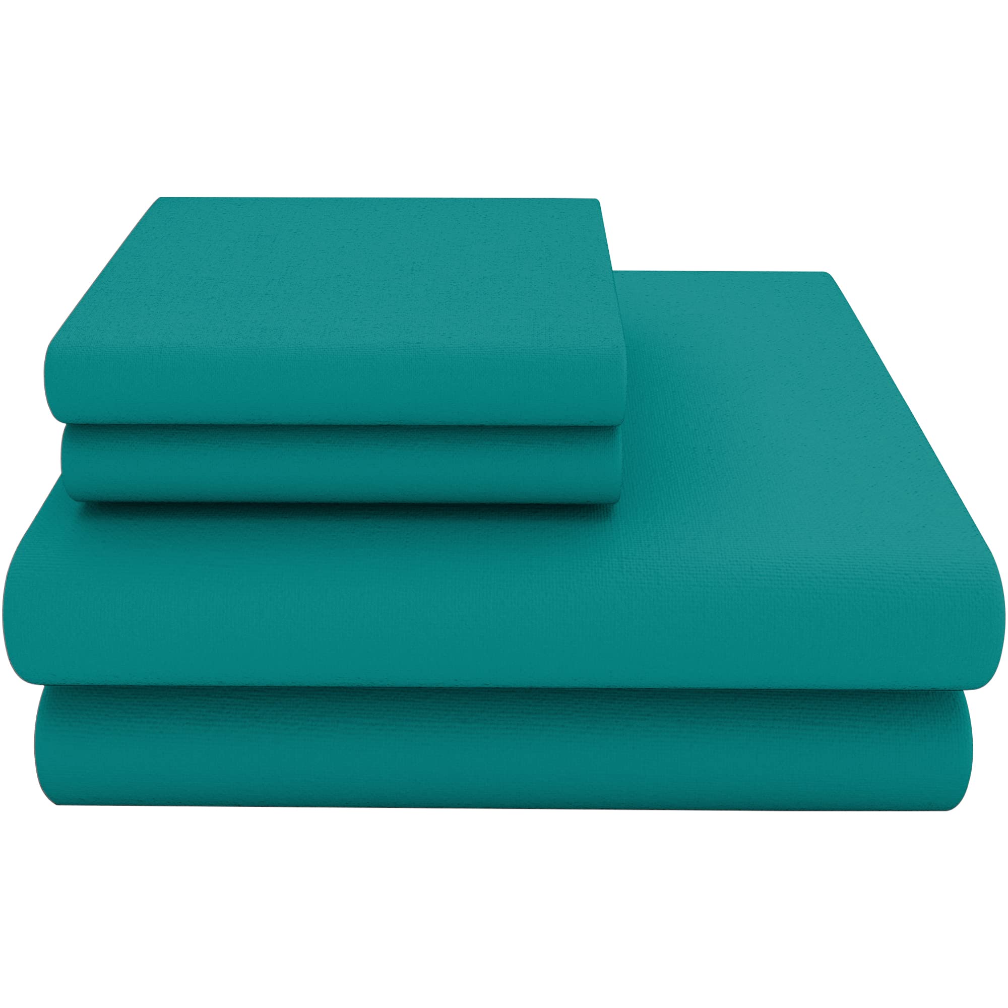 KOHSARTeal Flat Sheets Double Flat Sheet - Easy Care Flat Sheet Double Sheet Flat Bed Sheets Double - Poly Cotton Flat Sheet Double Flat Sheets Double Cotton - Double Top Sheets Double Bed