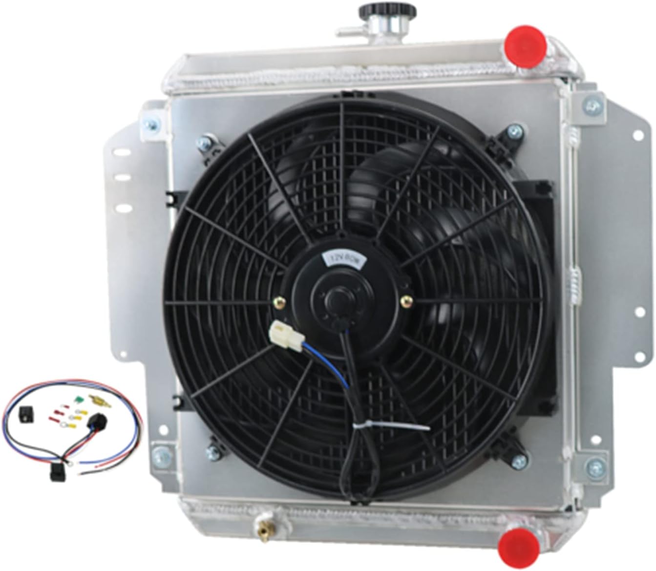 2 Row Aluminium Radiator Shroud Fan Relay for 1981-1996 Suzuki Sierra 4WD SJ410 MT