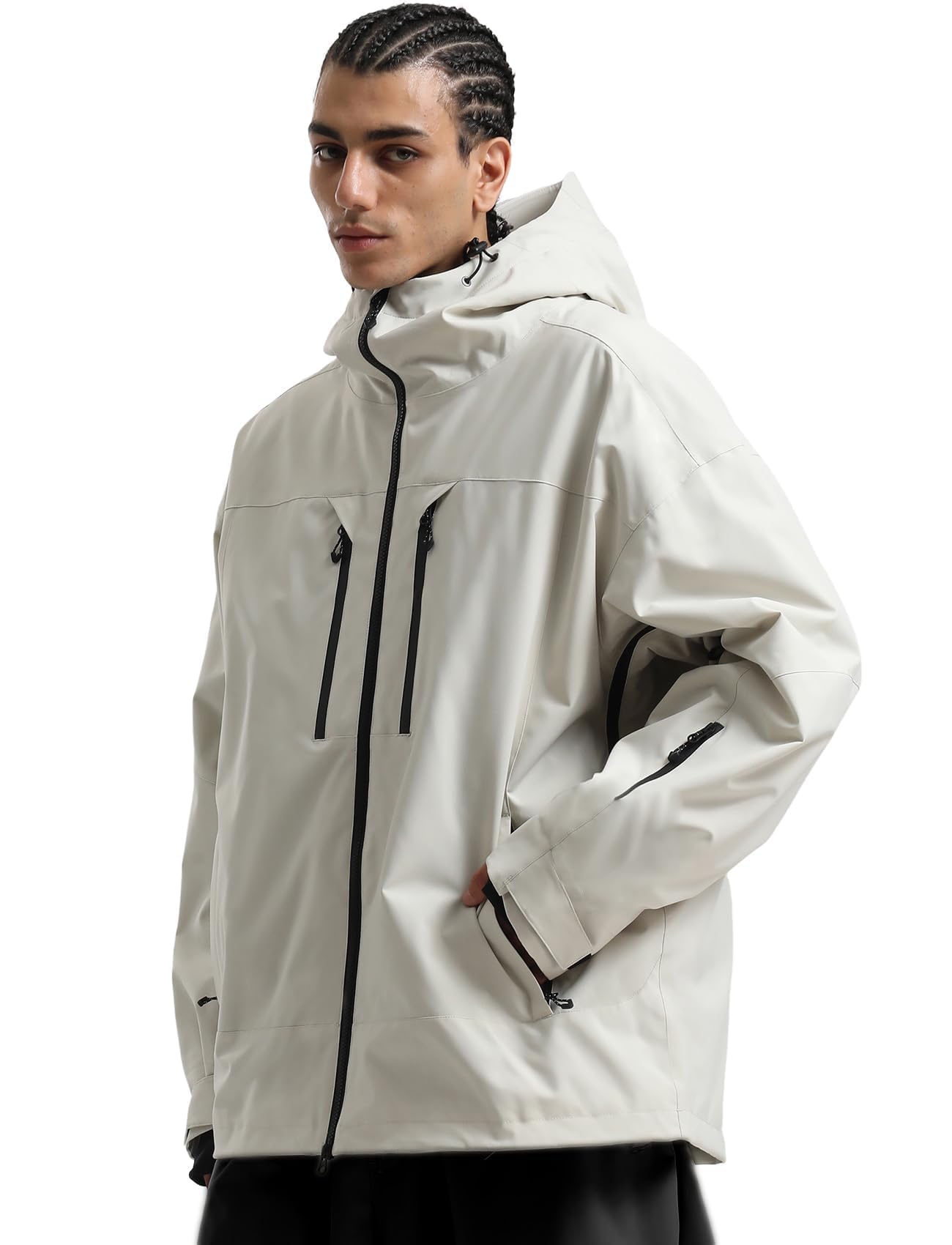 Men's Ski Jacket Snowboard Snow Coat Waterproof Windproof Insulated Winter Hooded Snow Sports Outerwear