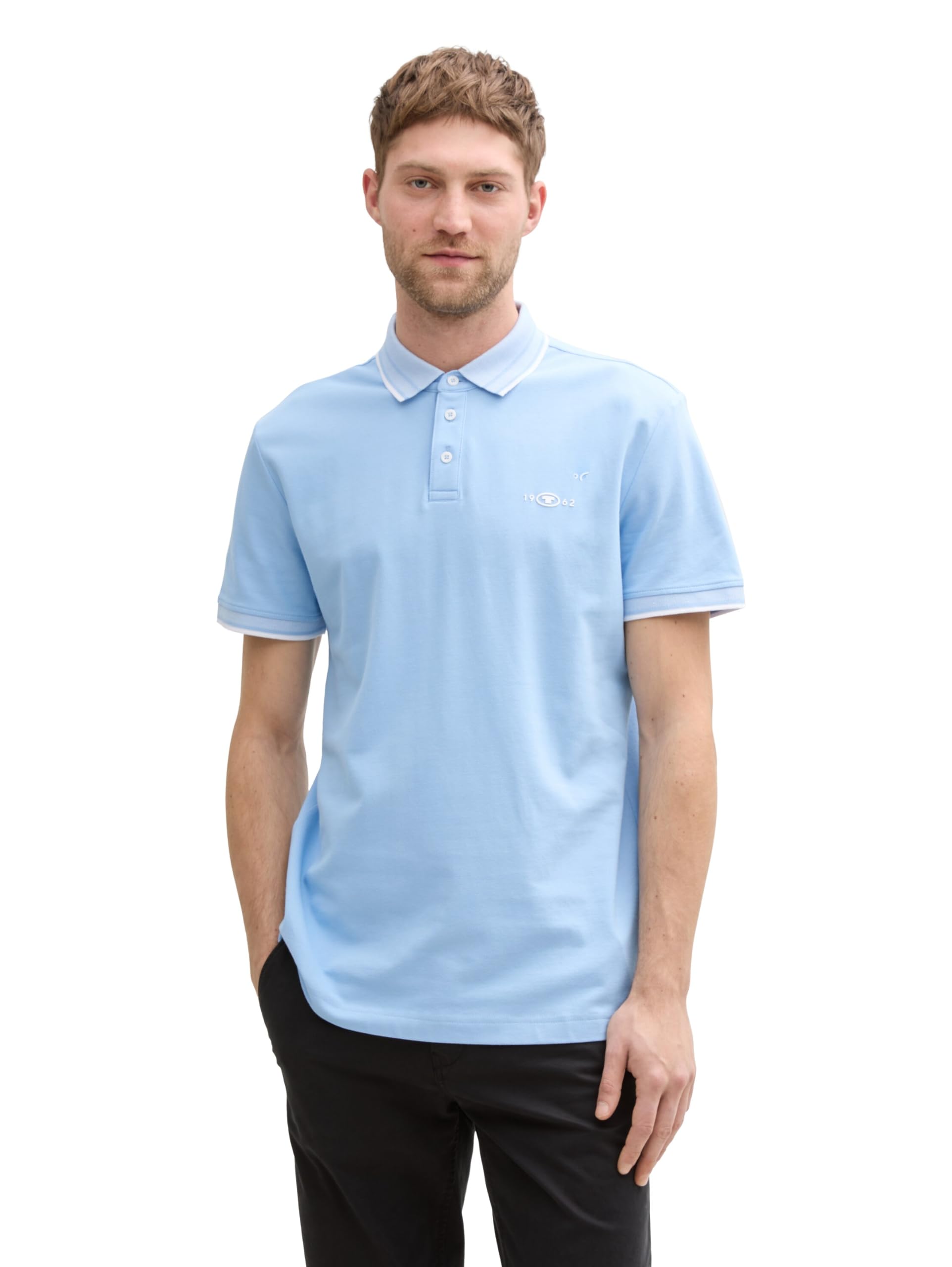 Tom Tailor Basic T-Shirt aus Baumwolle, Sky Captain Blue, M