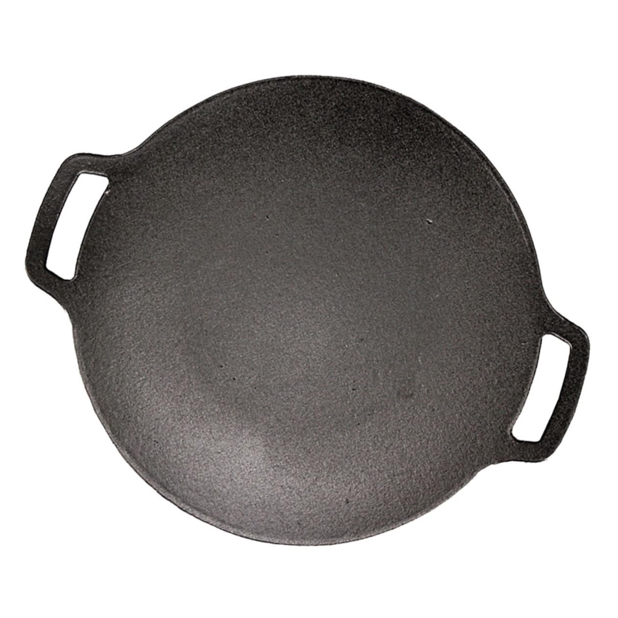 BETOOKY Piastra Grill in Ferro per Barbecue e Campeggio Manico | Uso Domestico e Vacanze in Famiglia, Ampia Superficie per Carne e Verdure, Finitura senza Sbavature