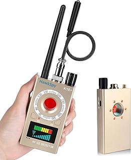 K18 Hidden Camera Detectors Bug & GPS Tracker Scanner Spy Camera Finder for Hidden Devices Listening Device Scanner with Sound & Vibration Alarm Portable Privacy Protection（Gold