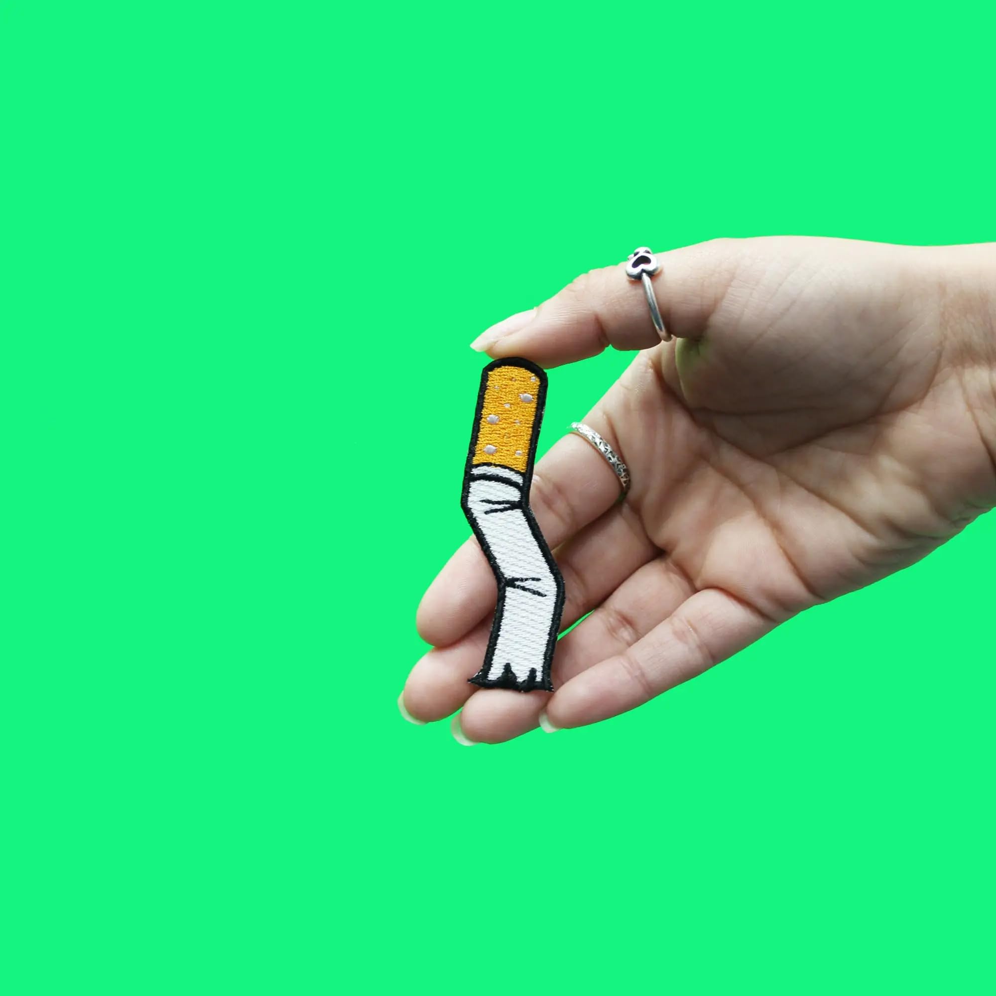 Crushed Cigarette Patch Embroidered Iron On