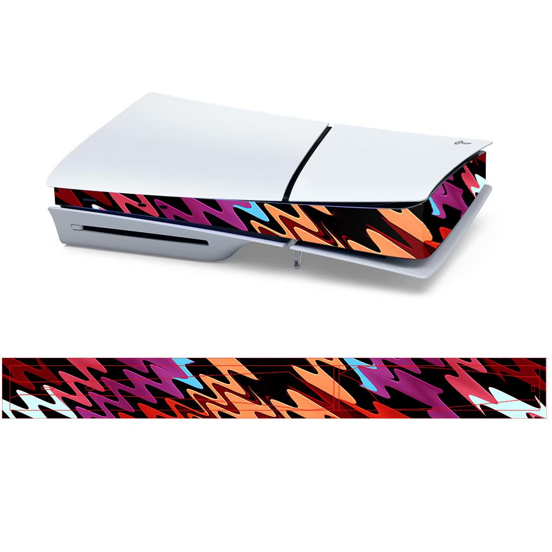 Middle Side Sticker Protective Skin Cover Film for Sony PS5 Slim Console Host Center Decals Skin Cover Game