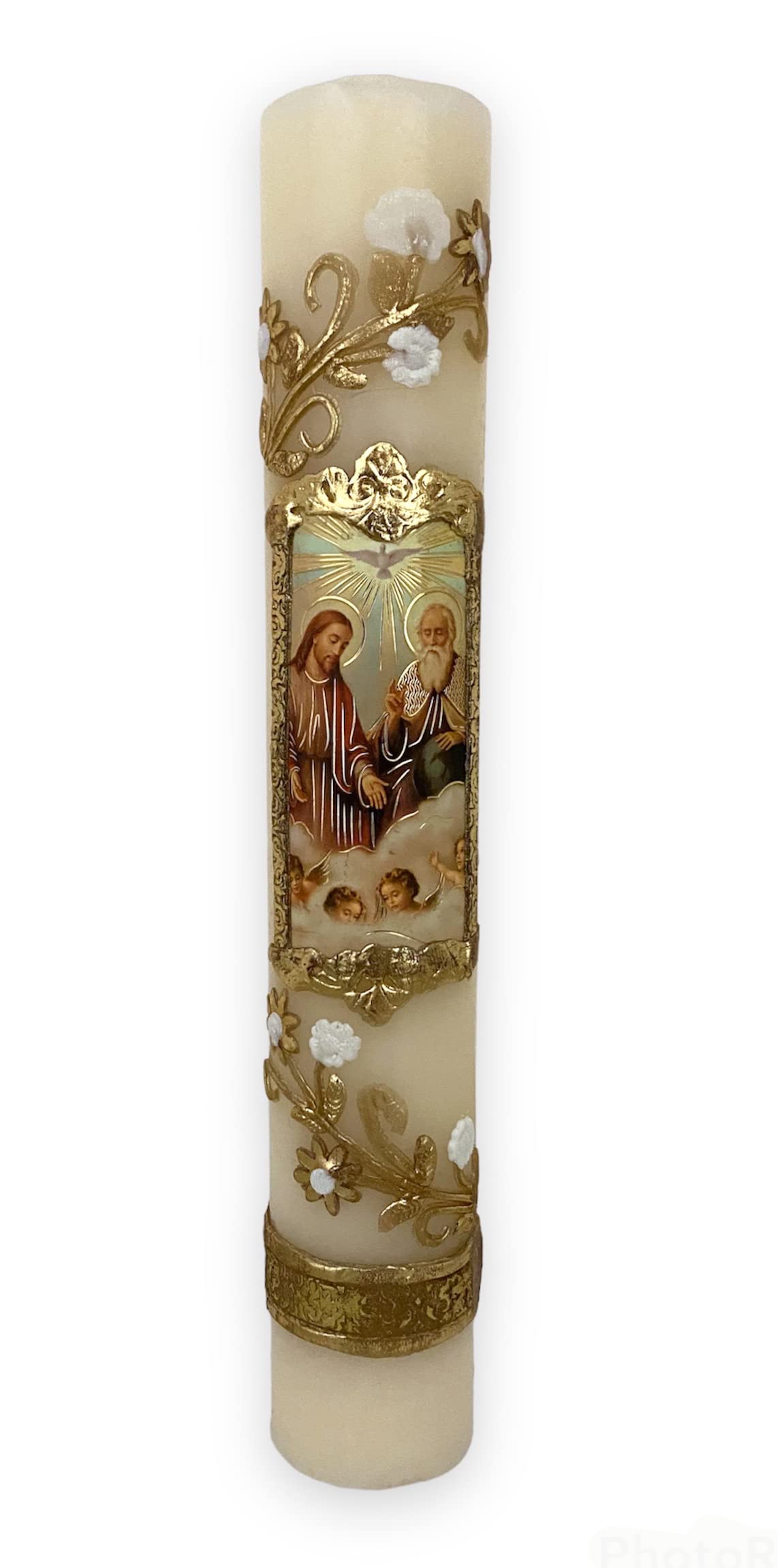 Buy 11.75" Holy Trinity her Son Holy Spirit Devotional Candle Cirio