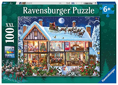 Ravensburger Kinderpuzzle - 12996 Weihnachten zu Hause - Weihnachtspuzzle...