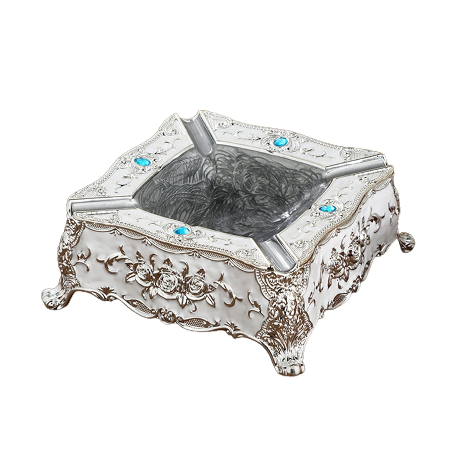 WEILWH Trays Ashtray Retro Ornaments Windproof Ashtray Wear Resistant Trays for Hotel Restaurant Decorations Ashtrays for