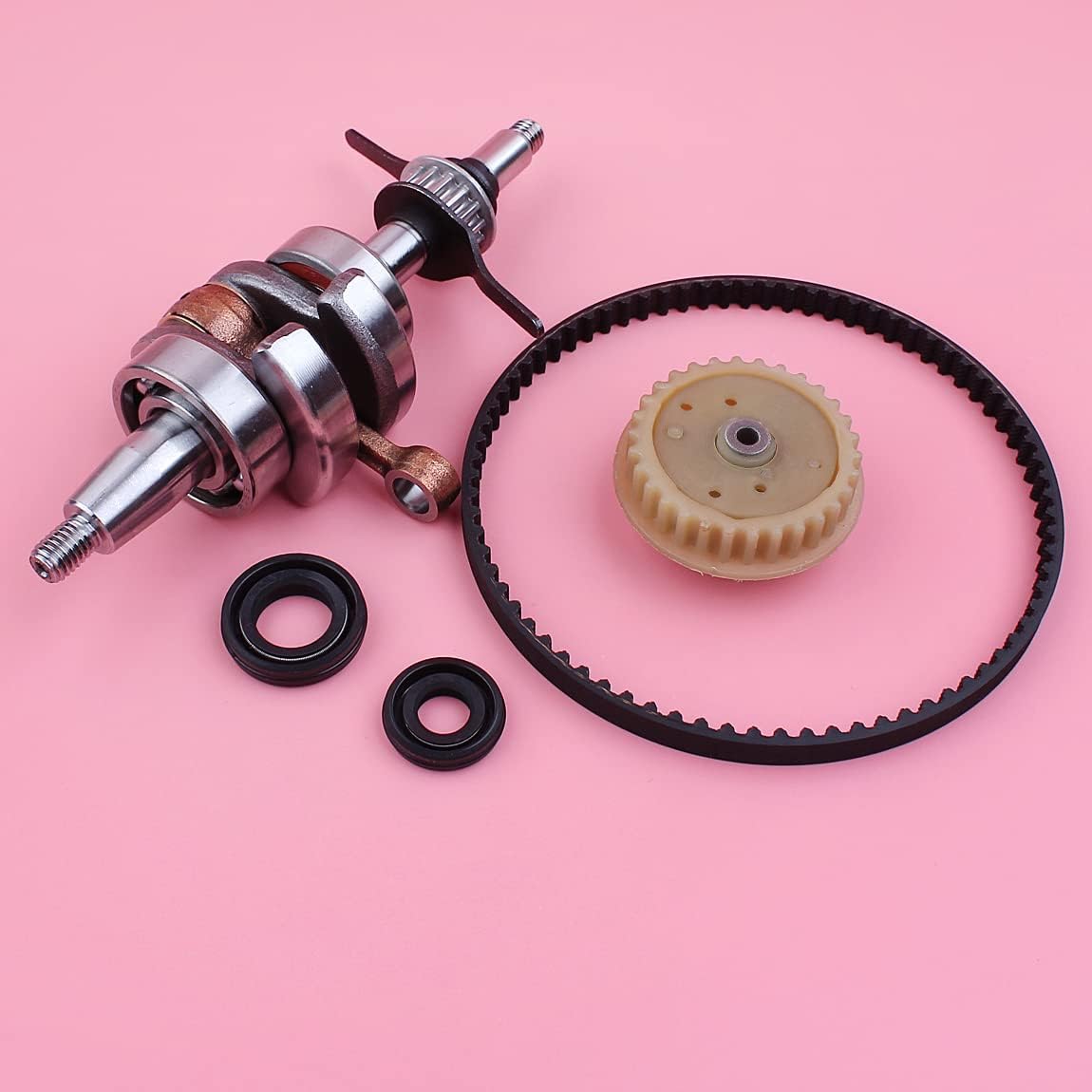 Crankshaft Oil Seal Camshaft Pulley Gear Timing Belt Kit Fit for GX35 35cc GX 35 Small Mower Engine Motor Part