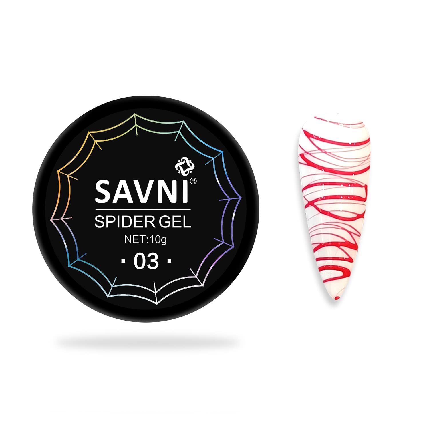 Savni Spider Gel Soft Gel UV/LED for Nail Extension Nail Art Manicure Set 10g (Red)-image-1