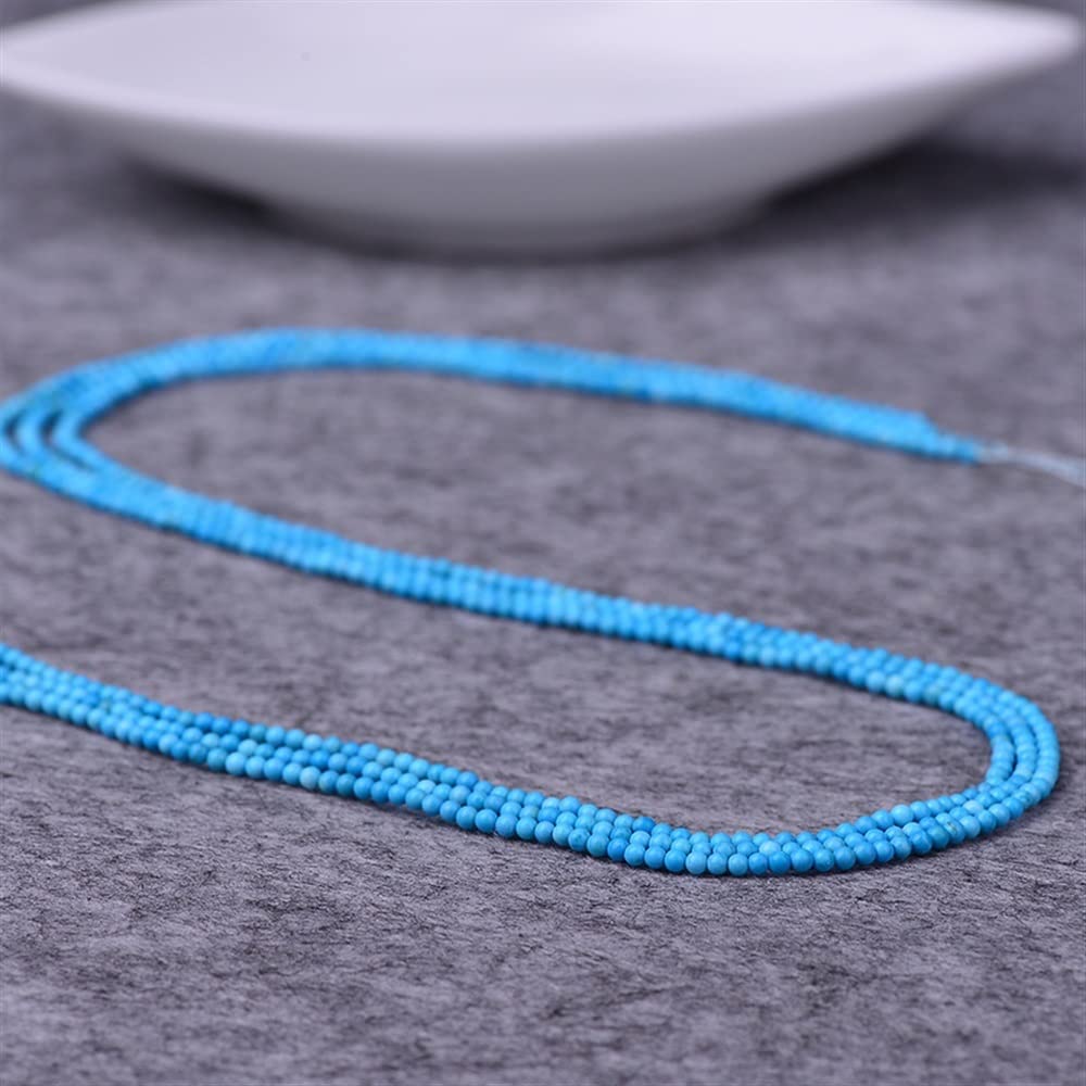 Domowe Kolekcje Niebieskie Luźne Koraliki 2-3 mm Półfiniowane DIY Biżuteria Koraliki Kulkowe 1 szt. Półfiniowane Koraliki (rozmiar: 2 mm/Pasek)