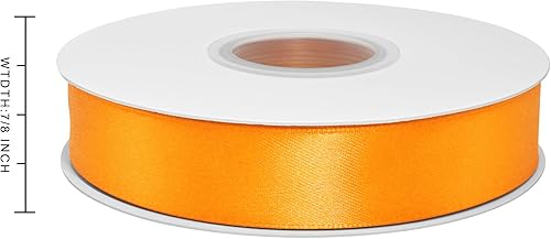 Miniatura 301 de Cinta de satén rosa polvoriento de doble cara de 1/4 pulgadas x 50 yardas, cintas de poliéster polvorientas para envolver regalos, cinta de tela