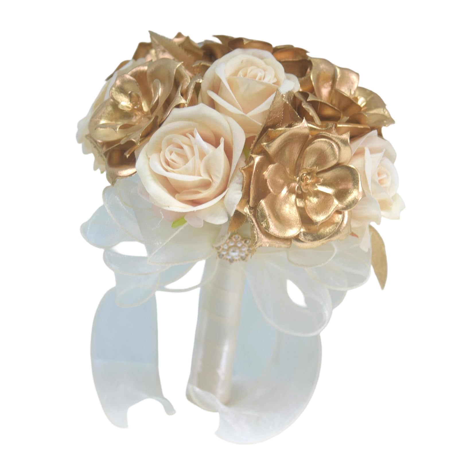 Artificial Wedding Bouquet for Bridal Portraits and Ceremony Looks, Chinese Hand Bouquet Accessory, 23 X 18 Cm Bridal Portrait Xiuhe Ribbon Handle Ceremony Flower Accent Chinese Wedding Bride Hand