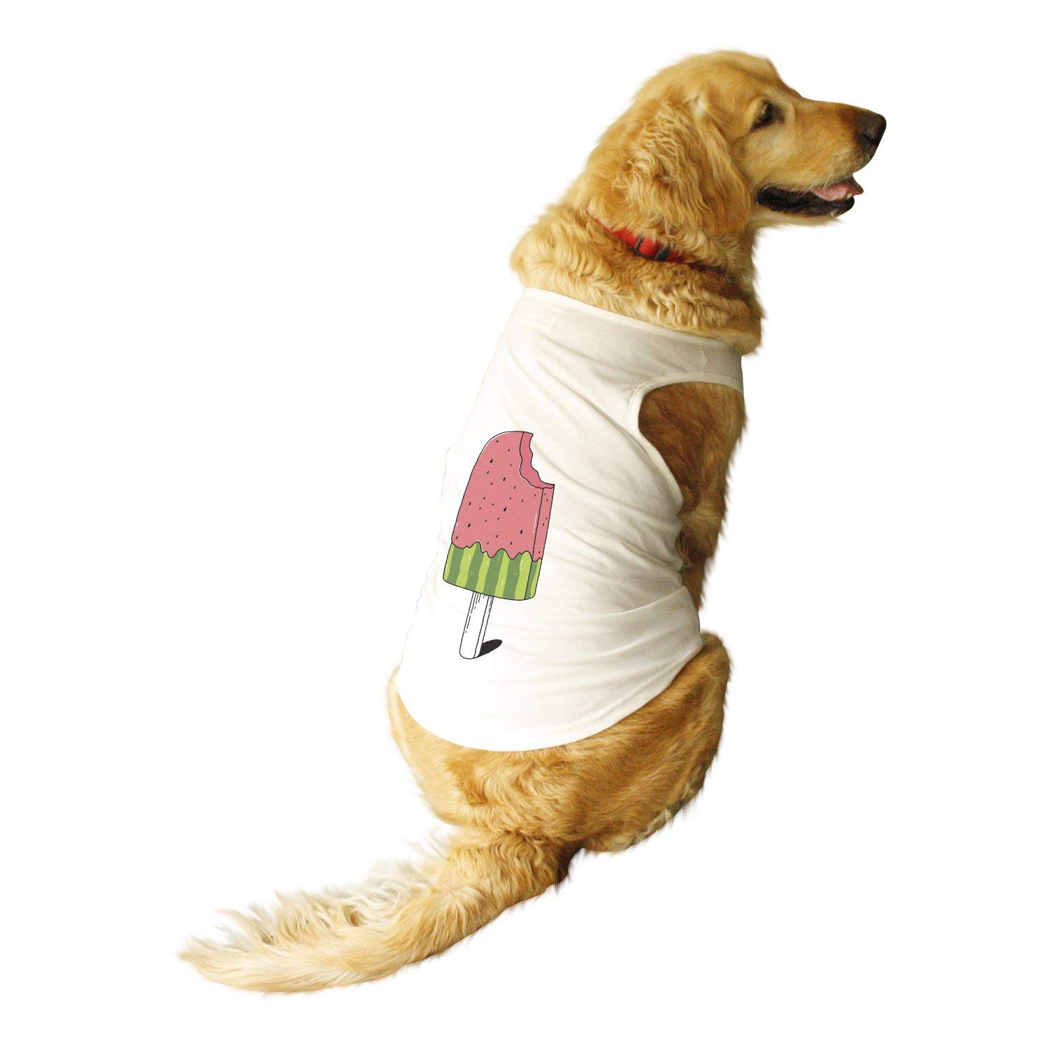 Ruse. Pet Icicle Printed Round Neck Sleeveless Vest Tank T-Shirt/Tees for Dog Clothes Summer Apparel./Small (Apso, Shih Tzu etc.) / Ecru (B07NZ59XNG) Amazon Price History, Amazon Price Tracker