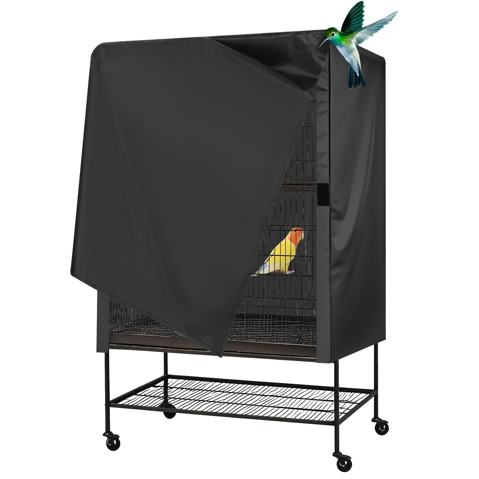 Auvent pour cage à oiseaux réglable pour des nuits calmes au salon
