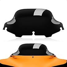 PBYMT 8" Windshield Windscreen 96-13 Compatible for Harley Davidson Touring Street Glide Electra Glide FLHT FLHTCU Ultra Classic Glide FLHX FLHTK Tri Glide 1996-2013，Black